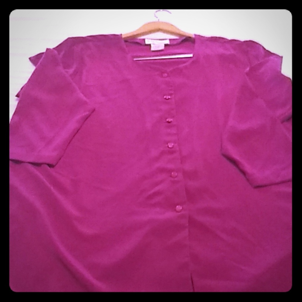 Fushia button tunic